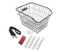 wisoolkic Panier arrière pour vélo électrique adulte, porte-bagages pour animaux de compagnie, solution de rangement spacieuse et robuste, cadre pliable, accessoire VTT