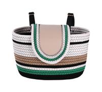 wisoolkic Panier de vélo avec cordon en coton doux, motifs colorés uniques, idéal pour le rangement et les sorties à vélo en extérieur, Vert, 29.5 x 18.5 x 16. cm