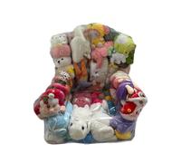 wisoolkic Pouf en Peluche Transparent pour Salle de Jeux d'enfants, canapé Transparent, Rangement pour poupées, Non Gonflable, Hauteur 45cm