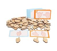 wisoolkic Puzzle de Table en Bois pour Enfants - Jeu d'association de Formes et gestes favorisant l'apprentissage interactif et Le développement des compétences