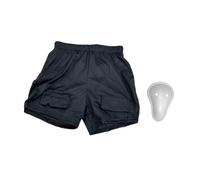 wisoolkic Short de Hockey Ample pour Homme, Pantalon Professionnel pour Le Football, Le Baseball, Taille M, avec Coque à l'entrejambe , avec Coque d'entrejambe , L