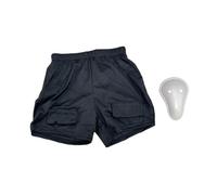 wisoolkic Short de Hockey Ample pour Homme, Pantalon Professionnel pour Le Football, Le Baseball, Taille M, avec Coque à l'entrejambe , avec Coque d'entrejambe , S