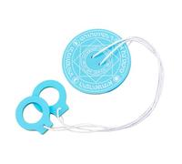 wisoolkic Toupie en Bois à Volant d'inertie Non Peinte, décoration de fête pour Enfants, Anniversaire et Jeu éducatif. Toupie Ronde en Bois à Volant d'inertie, Jouet pour, Bleu, diamètre 6cm