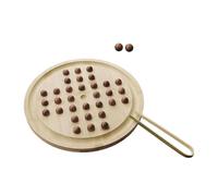 wisoolkic Une Construction Qui garantit Un Jeu captivant avec ce Jeu de Solitaire Artisanal Comprenant 34 Billes pour Un Divertissement et Apprentissage sans Fin. Plateau de Solitaire en Bois, Puzzle