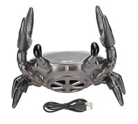 Wisoqu Enceintes portables, 2 en 1 en forme de crabe, support de téléphone portable, haut-parleur Bluetooth, haut-parleur surround à 360 degrés, cadeau de fête des enfants (gris)