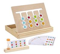 Wisplye Jouet de tri Montessori pour 3 4 5 Ans Tout-Petits, Puzzle en Bois Tableau d'activités pour Enfants en Bas âge avec Jeu de Correspondance de Couleurs, Jouet de tri, Jeu éducatif