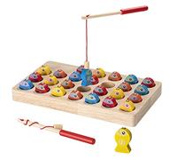 Wisplye Puzzle de Pêche Magnétique pour Enfant 2 3 4 Ans, Montessori Puzzle Peche a l'aimant en Bois avec Lettres & Numéro, Jouets de Tri des Couleurs Puzzles Motricité Fine Jeux Éducatifs