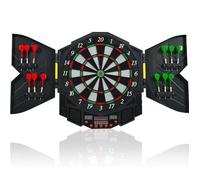 WISS Cible Flechette,Jeux de Flechette Électronique,21 Jeu Principals et 65 Jeux Variations Cibles Électroniques pour 8 Joueurs