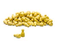 Wissner AKTIV lernen - 100 pions/cônes d'halma en Jaune 24 x 12 mm - RE-Wood