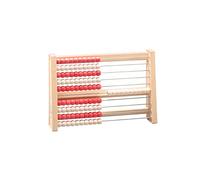 WISSNER® aktiv lernen - Boulier de calcul, comptage 1-100, 100 boules rouge/blanc - RE-Wood®