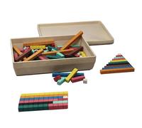 WISSNER® AKTIV lernen - Cuisenaire Réglettes, 126 pièces en Sachet Coton - RE-Wood®