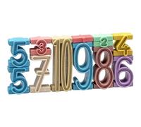 WISSNER AKTIV lernen - Ensemble de 34 numéros empilés aux Couleurs Montessori en RE-Wood®, dans Une boîte