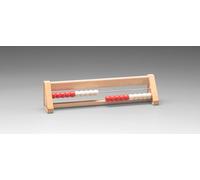 Wissner® aktiv lernen Jouets éducatifs Cadre de calcul rouge/blanc pour 20 nombres, RE-Wood® Règle à calculer Cadre à compter