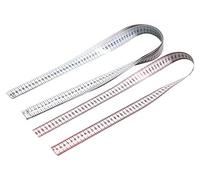 WISSNER® aktiv lernen - Ruban de mesure souple 100 cm, largeur 3 cm, côté imp. Rouge en mm, l'autre bleu en cm, 10 pièces en sachet