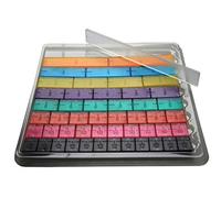 WISSNER® aktiv lernen - Set de fractions linéaires pour l'élève, 51 pièces en coffret plastique