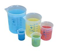 WISSNER® aktiv lernen - Set de récipients de mesure, avec graduations, 11 pièces - RE-Plastic®