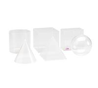 WISSNER® AKTIV lernen - Set de Solides à remplir, Transparents, 6 pièces, 10 cm, en BTE Carton - RE-Plastic®