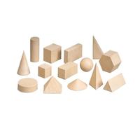 WISSNER® AKTIV lernen - Set de Solides géométriques, 14 pces en boîte Carton - RE-Wood®