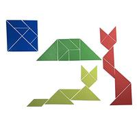 WISSNER® aktiv lernen - Set de tangrams magnétiques, 28 pièces, en carton - MAG-Pap°