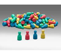 Wissner Aktiv Lernen- Wissner Apprendre Activement Lot De 100 Figurines En 4 Couleurs 25 Pi Ces En Rouge Vert Bleu Jaune Re-Wood 200200 000