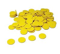 WISSNER Jetons de jeu jaunes (100 pièces) en RE-Plastic® | Jetons de comptage Marker Tokens ø 25 mm, Jaune