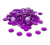 WISSNER® Lot de 100 Pierres de 20 mm de diamètre, pépites Violettes en Plastique RE, incassables et Robustes, pour bricoler, Apprendre et décorer
