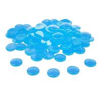 WISSNER® Lot de 100 Pierres de muggel Ø 20 mm, pépites Bleues en Plastique RE-Plastique, incassables et Robustes, pour bricoler, Apprendre et décorer