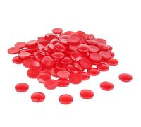 WISSNER® Lot de 100 Pierres de muggel Ø 20 mm, pépites Rouges en Plastique RE-Plastique, incassables et Robustes, pour bricoler, Apprendre et décorer