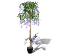 Wisteria artificiel avec Pot 120 cm Arbre Artificiel décoration vidaXL