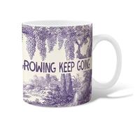 Wisteria - Tasse à café en céramique vintage rustique avec poignée - Cadeau pour amitié, famille, collègues, enseignants, personnel chéri, violet - 445 ml