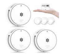 Wisualarm Détecteur de Fumée Pile de 10 Ans, Alarme Incendie avec Fonction Silence à Distance, Conforme à la Norme EN14604, Bouton Test/Silence Détecteur Fumée pour la Maison et Appartement (3 Pack)