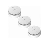WisuAlarm SA20-A Détecteur de fumée avec fixation magnétique - 3 détecteurs de fumée - Batterie 10 ans -Conforme aux normes européennes -sans perçage