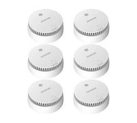 WisuAlarm SA20-A Détecteur de fumée avec fixation magnétique - 6 détecteurs de fumée - Batterie 10 ans - Conforme aux normes européennes - sans