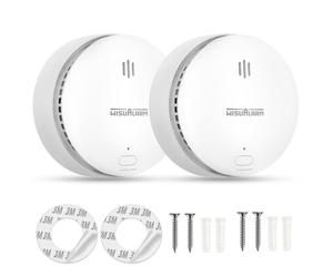 Wisualarm Smoke Alarm 10-Year Replaceable Battery DHI-HY-SA20A 2pcs