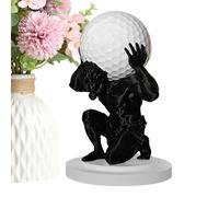 Wisylizv Ancient Greek Mythology Golf Ball Display Rack - Support de balle sculptural imprimé 3D | Unique Neoclassical Home & Office Decor | Artistic GolfCollectible Stand for Athletes
