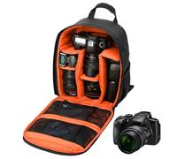 Wisylizv Camera Backpack - 12.5cm DSLR Camera Rucksack with Adjustable Compartments | Polyester Splashproof Travel Gear Organizer | Zipper Case | Tear-Resistant Bag for Hiking Photography