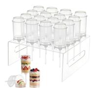 Wisylizv Conteneurs Push Pop - Ice Cream Cup Tubes | Containers à Cake Pop avec stand | For Home Dining Room Wedding Birthday Party Family Gathering