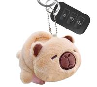 Wisylizv Cute Capybara Plush Keychain - Stuffed Animal Bag Charm | Soft Mini Capybara Doll Backpack Pendant for Girls | Aesthetic Aesthetic Keyring Ornament for School Bags