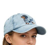 Wisylizv Denim Hat Men | Funny Blue Adjustable Headgear | Animal Jean Hats Floppy Dog Ear - for Adults Casual Camping Sports Photoshoot Party Commuting Shopping