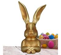 Wisylizv Easter Bunny Figurines | Collectible Easter Animal Sculpture | Spring Thinking Bunnies Figurine | for Living Room Bedroom Shelf Study Nursery Bedside Mantel Display Shelves