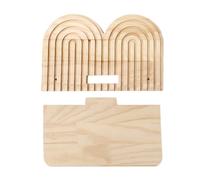 Wisylizv Floating Wood Shelf | Geometric Design Modern Strong Support | Boho Floating Wooden Shelve | for Indoor Home Livingroom Study Bedroom Family Friends