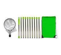 Wisylizv Fruit Picker with Telescopic Handle - Picking Tool | Extensible Pole Harvesting Basket | Stainless Steel Cotton PP 5-10 Poles Adjustable - Length, Lightweight Portable for Oranges Peaches PE