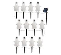 Wisylizv Halloween-Wegebeleuchtung - Wasserdichte Halloween-Solar-Pfahl | LED Wegmarkierungsbeleuchtung für Garten und Einfahrt | Außenbereich Dekolichter mit Automatischem Solarbetrieb