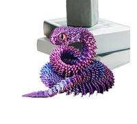 Wisylizv imprimé en 3D - Ornement de bureau avec joints flexibles | PLA Mobility Articular Animals Model Ornament | Affichage de bureau à domicile | Segments positionnables pour le jeu sensoriel