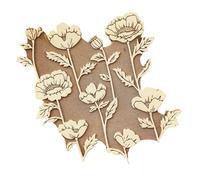 Wisylizv Kit De Timbres Herbier - Timbres en Bois Floral | Timbrês De Botaniques | Blocs en Bois Vintage De Grande Taille, Outils d'impression De Motifs De Fleurs, sans Danger pour Les, Artisan