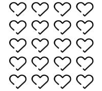 Wisylizv Lot de 20 pendentifs pour verres à vin - Accessoires pour verres - Accessoires en forme de cœur en acrylique pour anniversaire, Pâques, fête, femme et