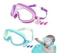 Wisylizv Lunettes de natation pour enfants, grand angle, protection UV, lunettes de natation étanches anti-buée, pour piscine, plongée, été, enfants