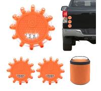 Wisylizv Magnetic LED Warning Light Set - Roadside Strobe | Waterproof High-Visibility Safety Beacon for Car Truck SUV Breakdown Hazard Traffic Accident Night Road