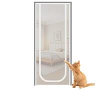 Wisylizv Porte d'écran pour chats | Mesh Cat Door avec fermeture éclair | Escape Preof Screen Gate To Keep Pets | for Bedroom Kitchen Home Patio Doorway Balcony
