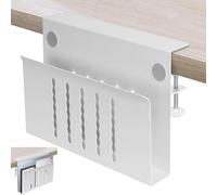 Wisylizv Side Desk Organizer - Vertical Laptop Stand | Heat Dissipation Under Desk Laptop Holder | No Drilling DeskSide Storage Holder for Bedroom, Study